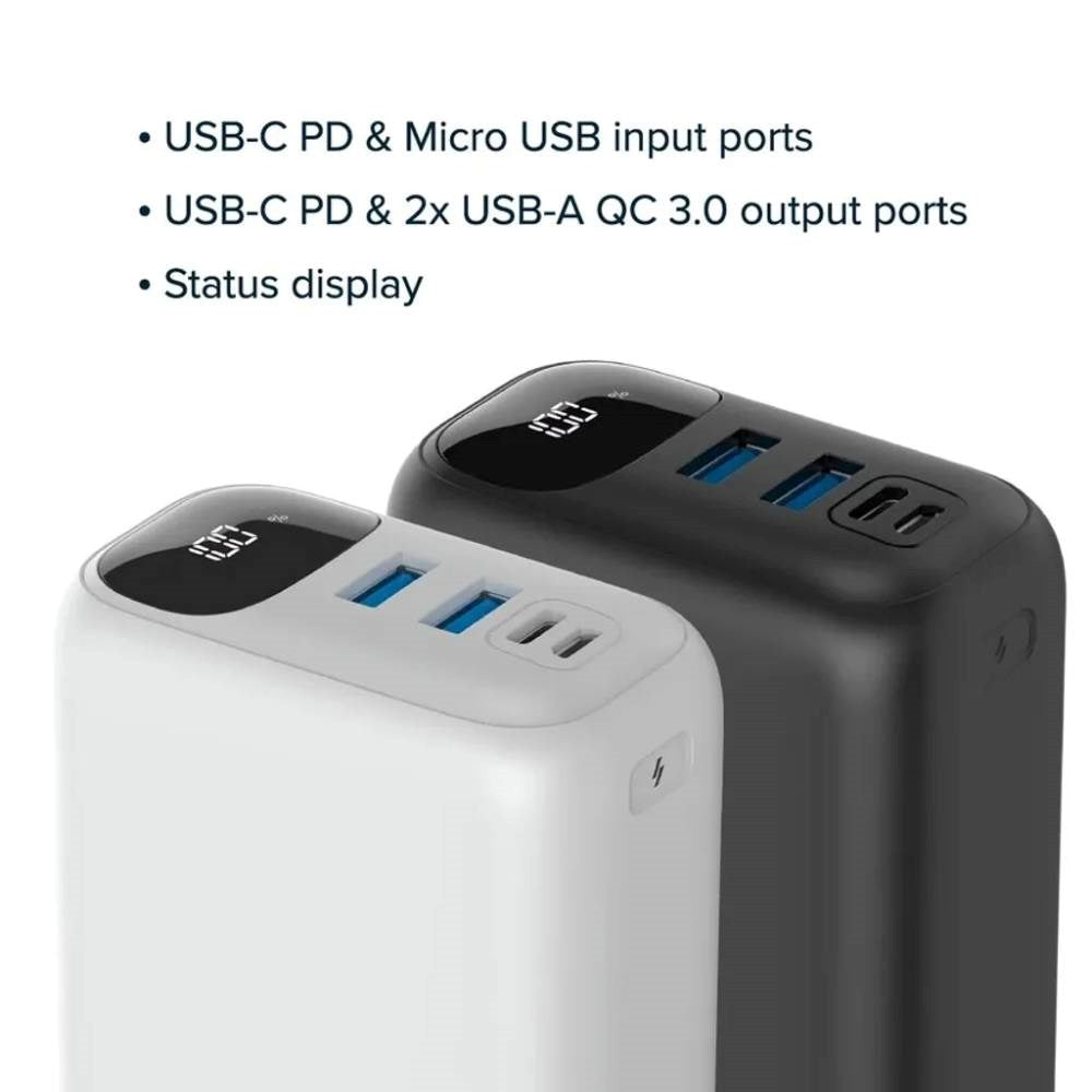 Canyon PB301 20W PowerBank - 30.000 mAh - Hvit