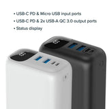 Canyon PB301 20W PowerBank - 30.000 mAh - Svart