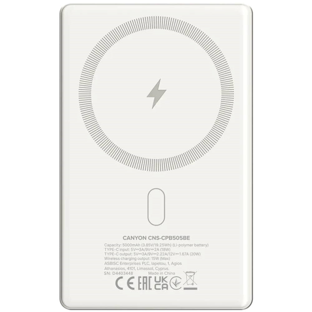 Canyon OnPower 510 10.000 mAh PowerBank - MagSafe Kompatibel - Beige