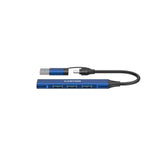 Canyon DS-02 4-i-1 USB-A/C Hub - Blå