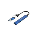 Canyon DS-02 4-i-1 USB-A/C Hub - Blå