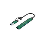 Canyon DS-02 4-i-1 USB-A/C Hub - Grøn