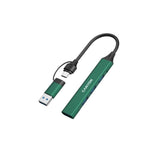Canyon DS-02 4-i-1 USB-A/C Hub - Grøn