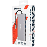 Canyon DS12 13-i-1 USB-C Hub - Grå