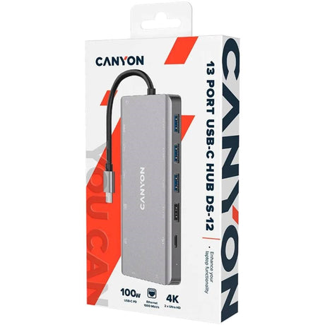Canyon DS12 13-i-1 USB-C Hub - Grå