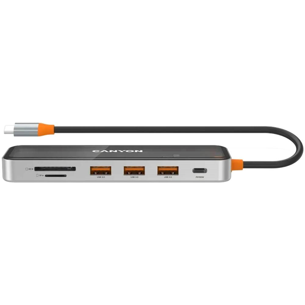 Canyon DS13 100W 7-i-1 USB-C Hub - Grå