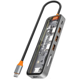 Canyon DS13 100W 7-i-1 USB-C Hub - Grå