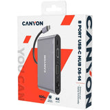 Canyon DS14 8-i-1 USB-C Hub - Grå