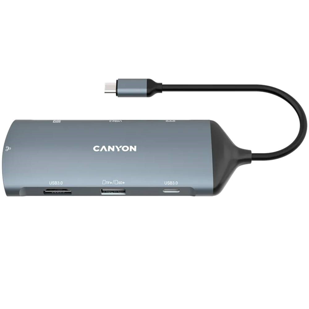 Canyon DS15 8-i-1 USB-C Hub - Grå