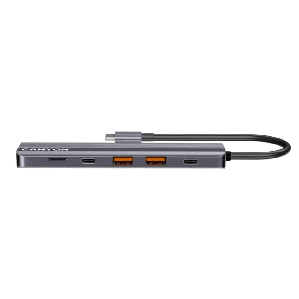 Canyon DS17 6-i-1 USB-C Hub - Grå