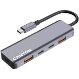 Canyon DS18 100W 5-i-1 USB-C Hub - Grå