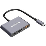 Canyon DS4 100W 3-i-1 USB-C Hub - Grå
