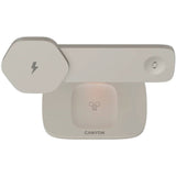 Canyon Hexagon 15W 3-i-1 Trådløs Lader - Qi / MagSafe Kompatibel - Beige / Oransje