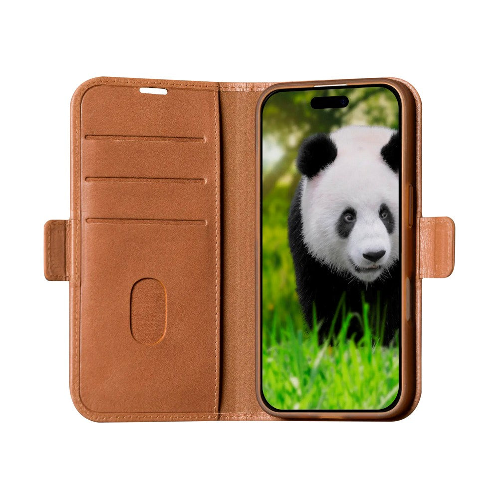 iPhone 16 Plus dbramante1928 Copenhagen Ekte Skinn Deksel med Lommebok - Tan