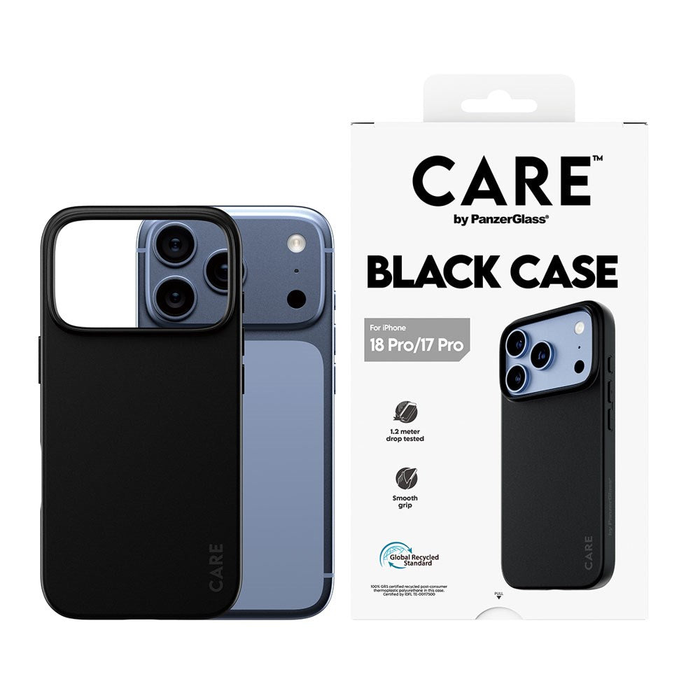 iPhone 18 Pro / 17 Pro CARE by PanzerGlass Fleksibelt Plast Deksel - Svart