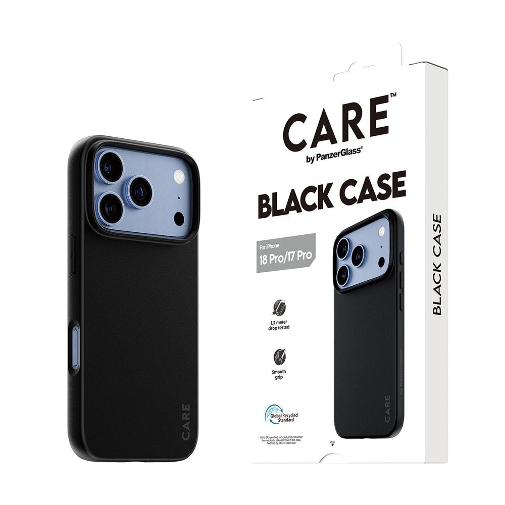 iPhone 18 Pro / 17 Pro CARE by PanzerGlass Fleksibelt Plast Deksel - Svart