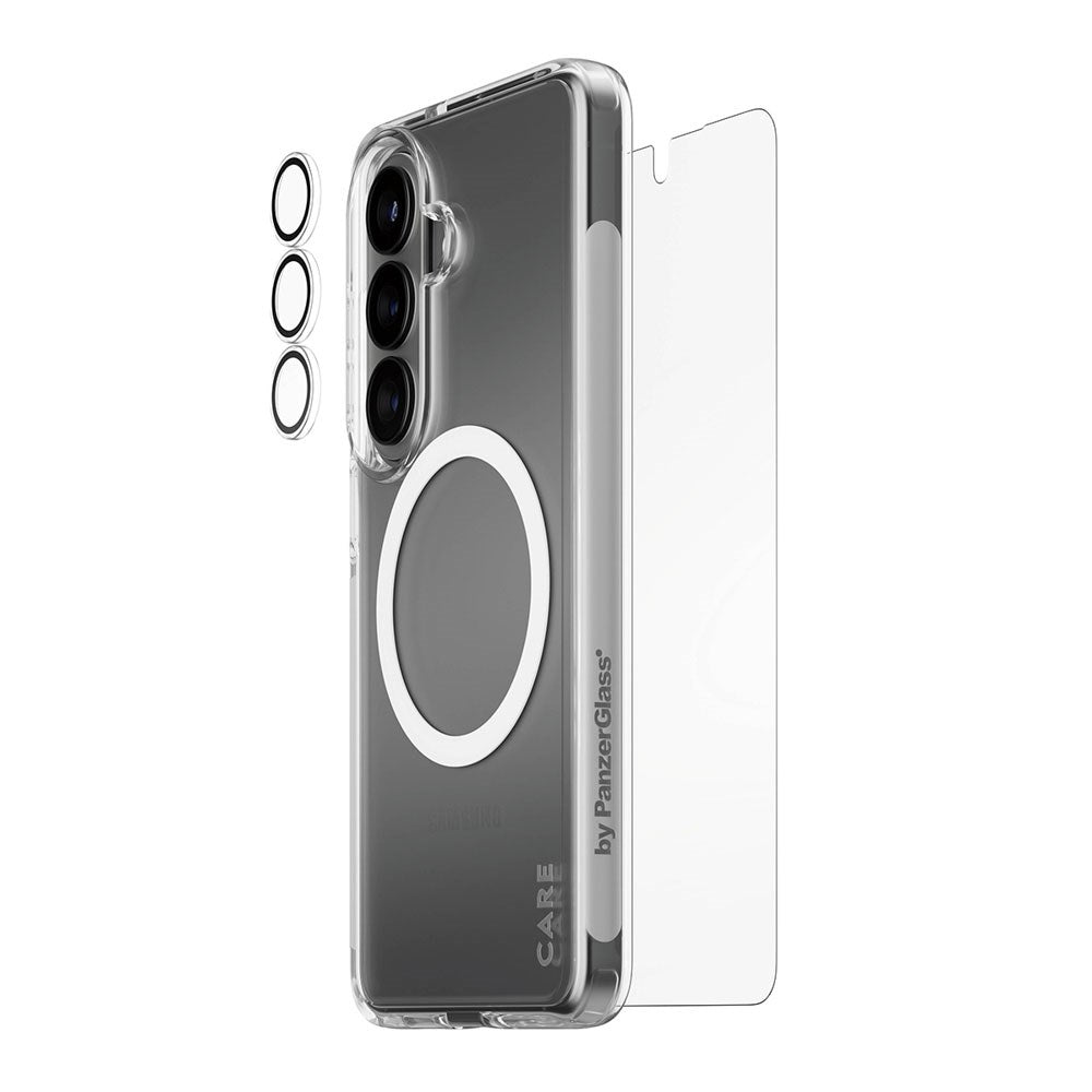 Samsung Galaxy S26 Urban Combat 3-in-1 Bundle med Deksel / Skjermbeskytter / Kamerabeskyttelse - Qi Kompatibel - Gjennomsiktig
