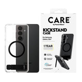 Samsung Galaxy S26+ (Plus) CARE by PanzerGlass Feature Kickstand Deksel - Qi Kompatibel - Transparent / Black