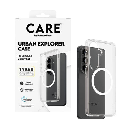 Samsung Galaxy S26 CARE by PanzerGlass Urban Explorer Deksel - Qi Kompatibel - Gjennomsiktig / Hvit