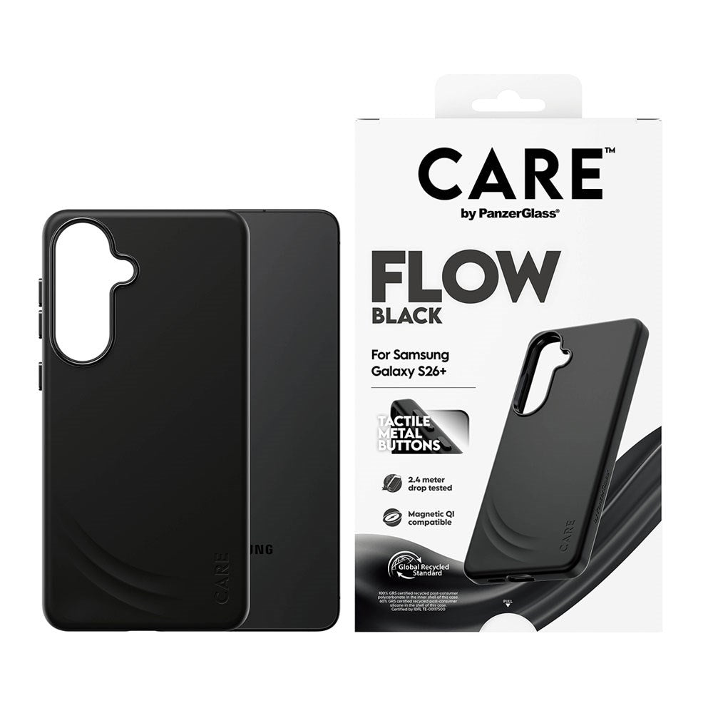 Samsung Galaxy S26+ (Plus) CARE by PanzerGlass Feature Flow Deksel - Qi Kompatibel - Svart