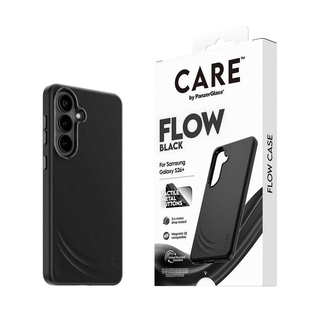 Samsung Galaxy S26+ (Plus) CARE by PanzerGlass Feature Flow Deksel - Qi Kompatibel - Svart