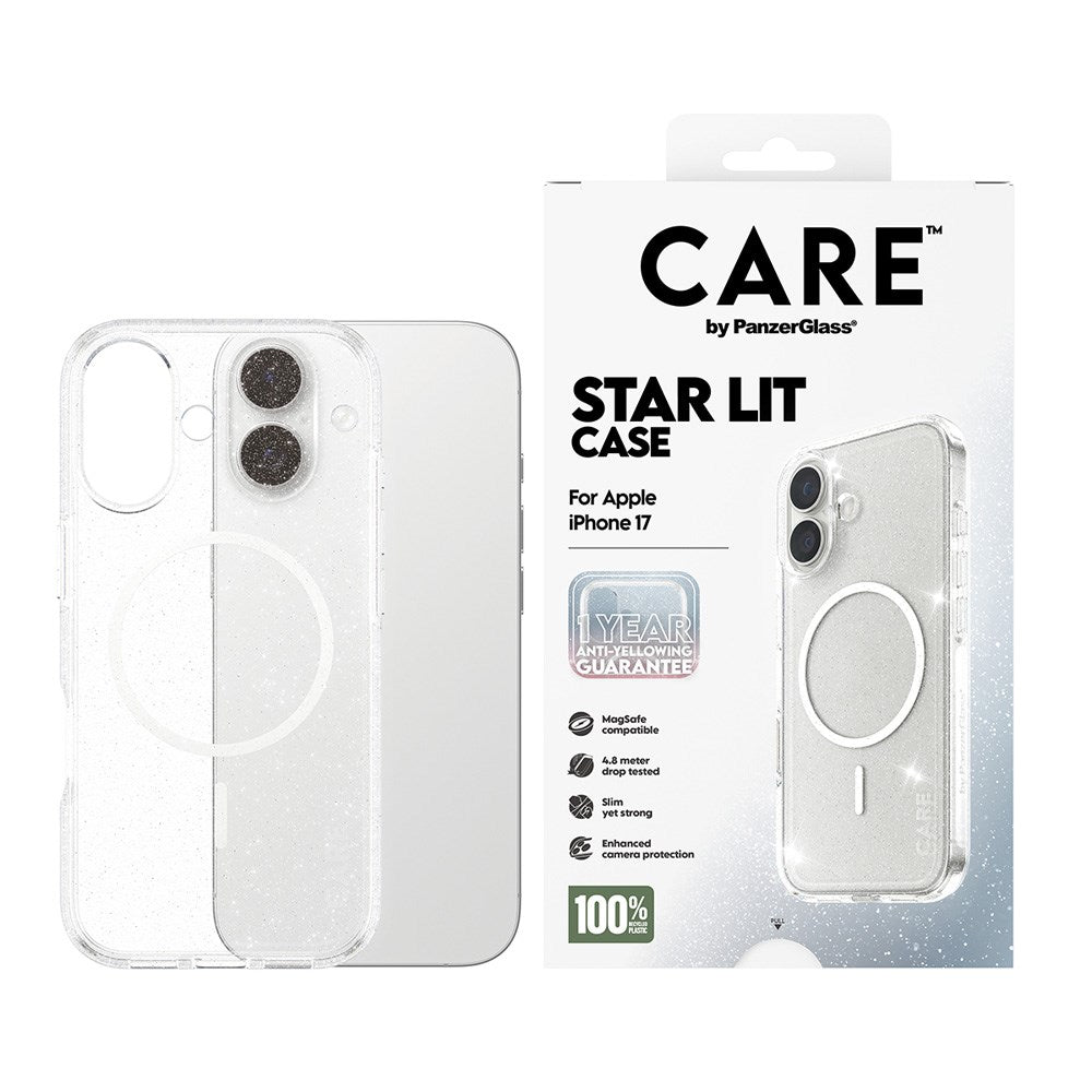 CARE by PanzerGlass iPhone 17 FLAGSHIP Urban Explorer Deksel - MagSafe Kompatibel - Transparent / Star Lit