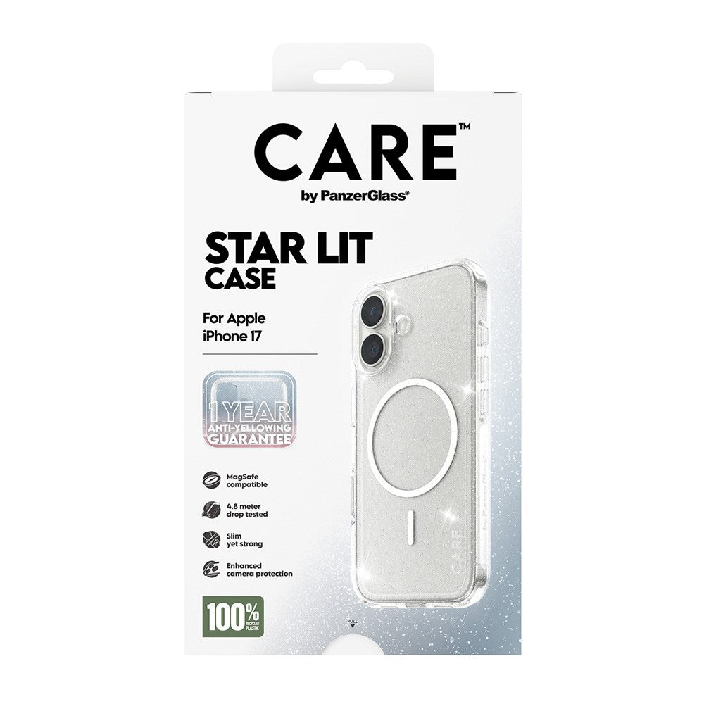 CARE by PanzerGlass iPhone 17 FLAGSHIP Urban Explorer Deksel - MagSafe Kompatibel - Transparent / Star Lit