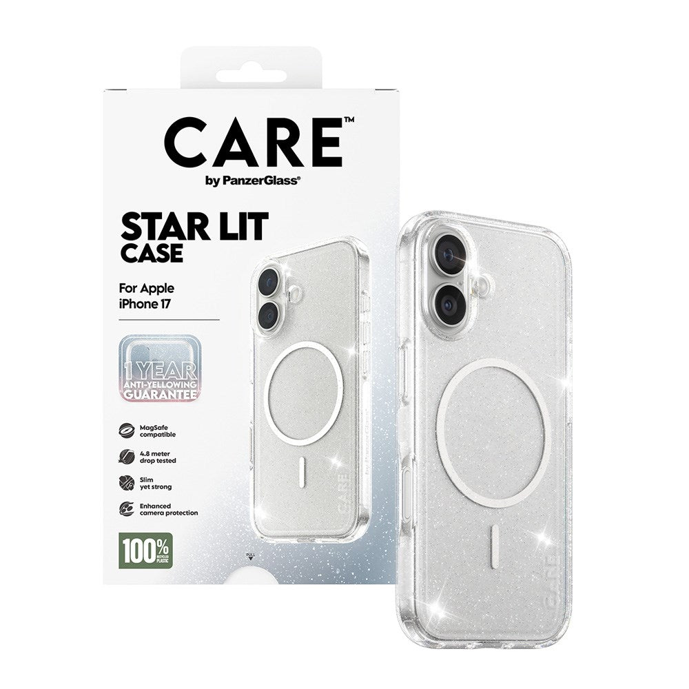 CARE by PanzerGlass iPhone 17 FLAGSHIP Urban Explorer Deksel - MagSafe Kompatibel - Transparent / Star Lit