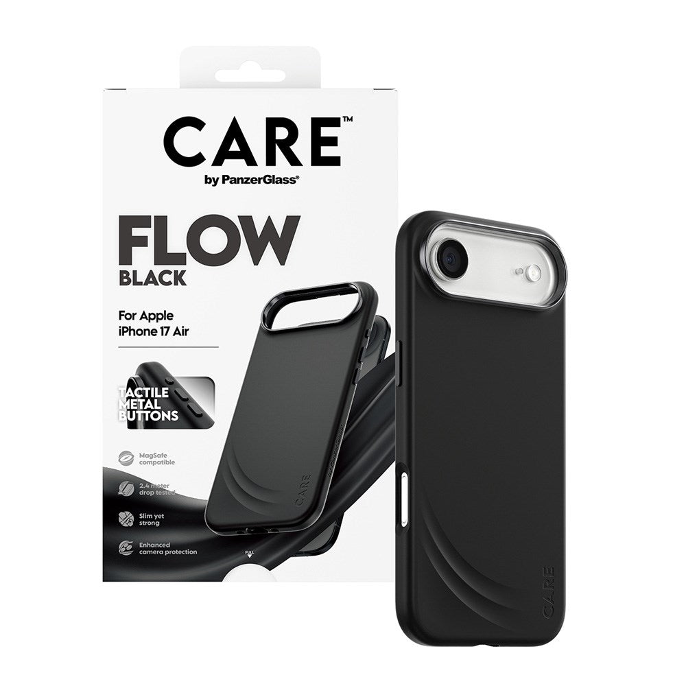 CARE by PanzerGlass iPhone Air Feature Flow Deksel - MagSafe Kompatibel - Svart