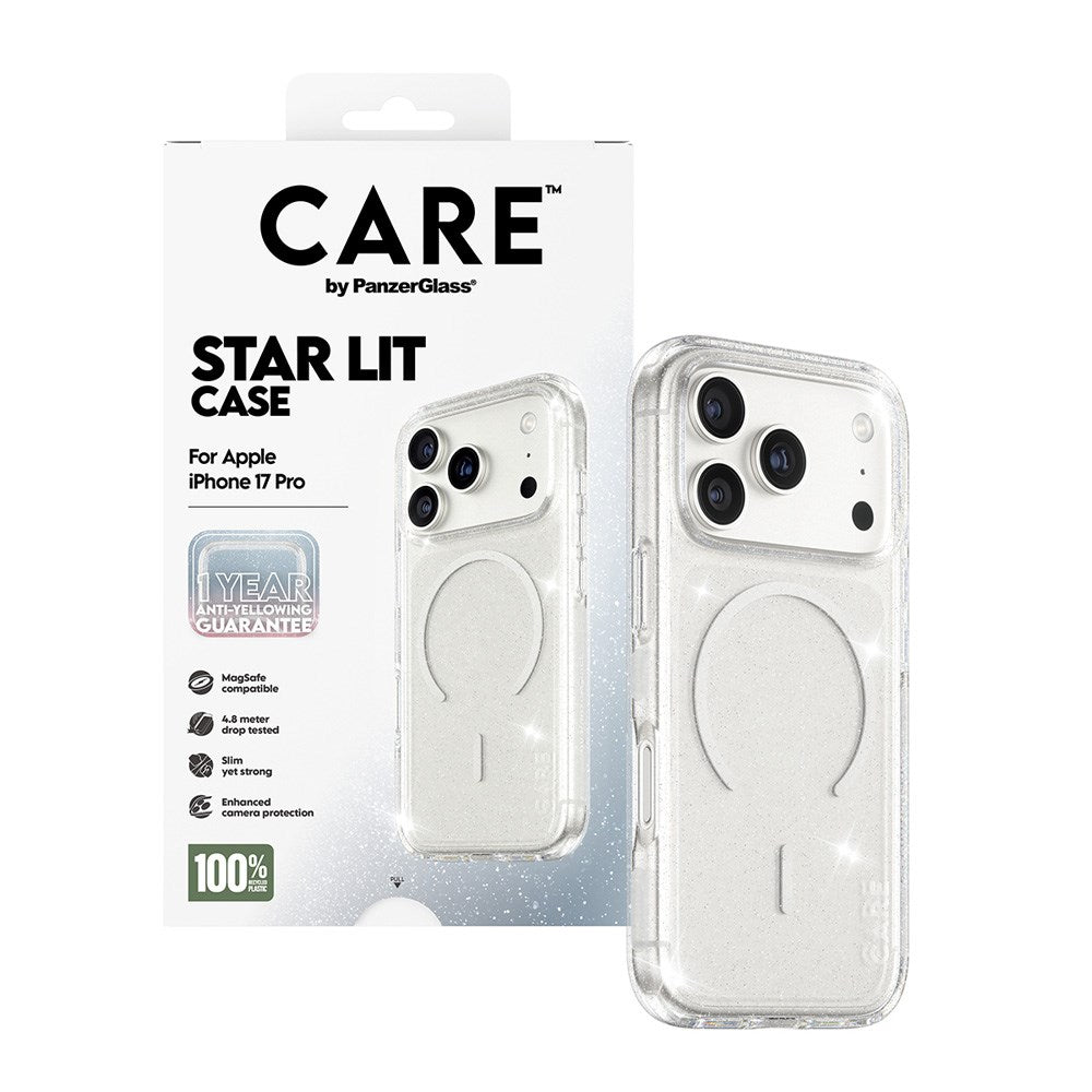 CARE by PanzerGlass iPhone 17 Pro FLAGSHIP Urban Explorer Deksel - MagSafe Kompatibel - Transparent / Star Lit