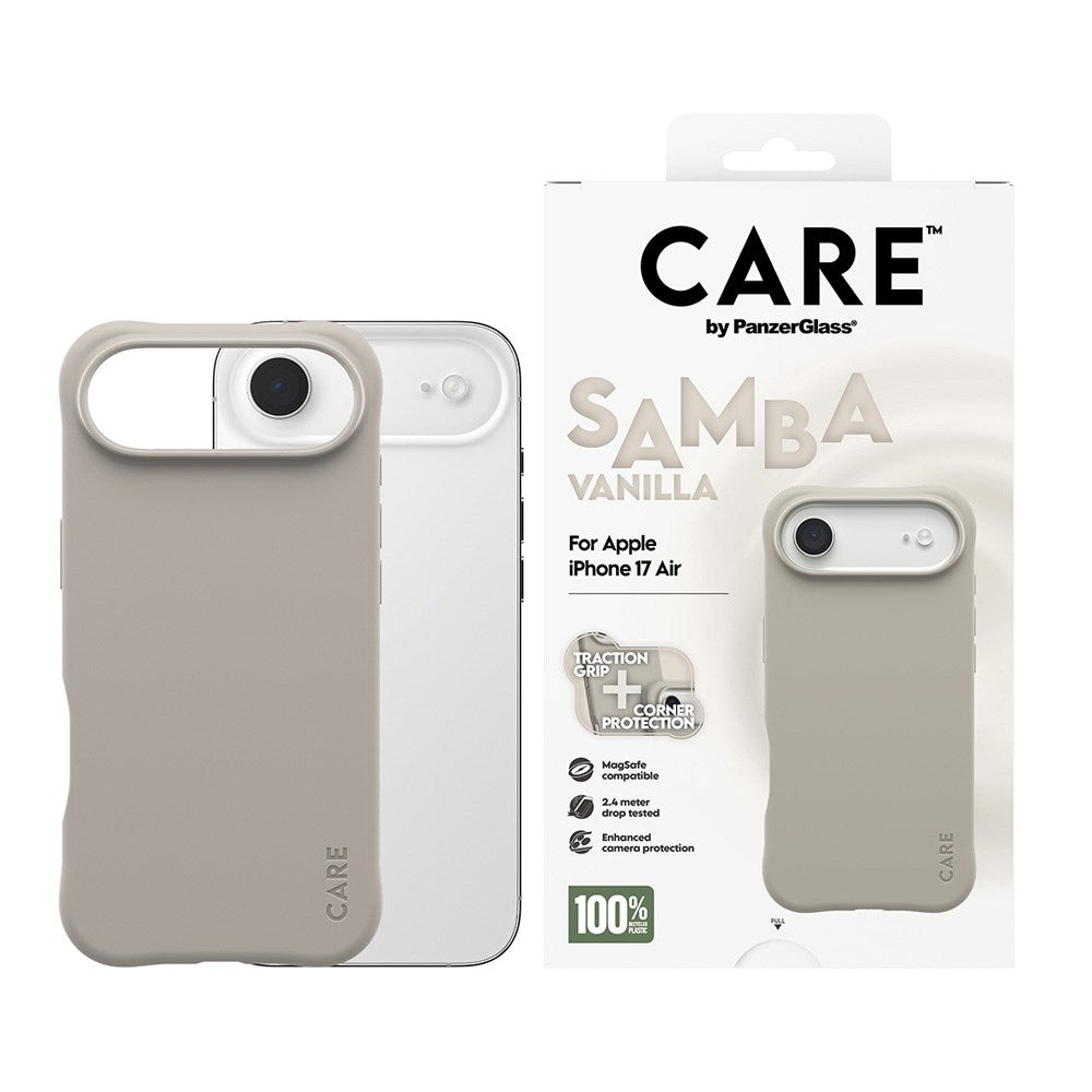 CARE by PanzerGlass iPhone Air Fashionable Samba Deksel - MagSafe Kompatibel - Vanilla