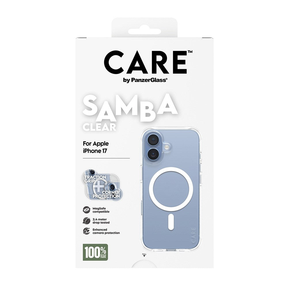 CARE by PanzerGlass iPhone 17 Fashionable Samba Deksel - MagSafe Kompatibel - Transparent