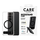 Samsung Galaxy S26 CARE by PanzerGlass Feature Kickstand Deksel - Qi Kompatibel - Transparent / Black