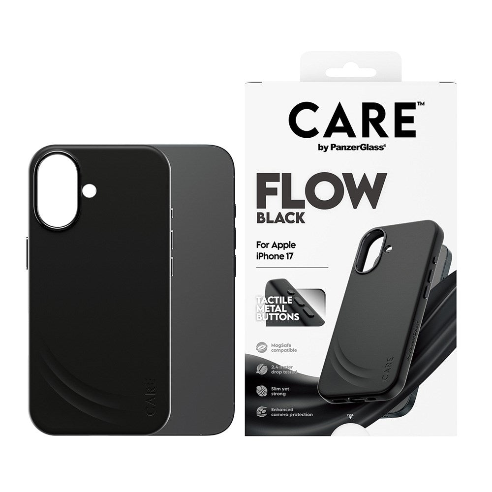 CARE by PanzerGlass iPhone 17 Feature Flow Deksel - MagSafe Kompatibel - Svart