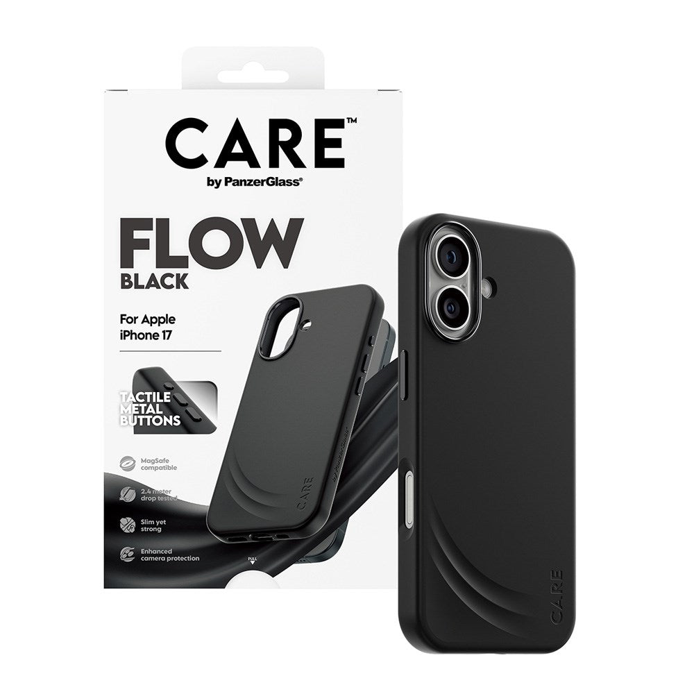 CARE by PanzerGlass iPhone 17 Feature Flow Deksel - MagSafe Kompatibel - Svart