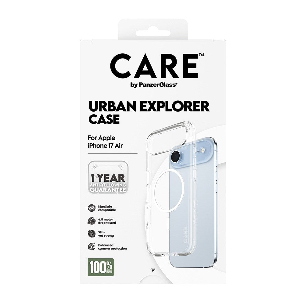 CARE by PanzerGlass iPhone Air FLAGSHIP Urban Explorer Deksel - MagSafe Kompatibel - Transparent