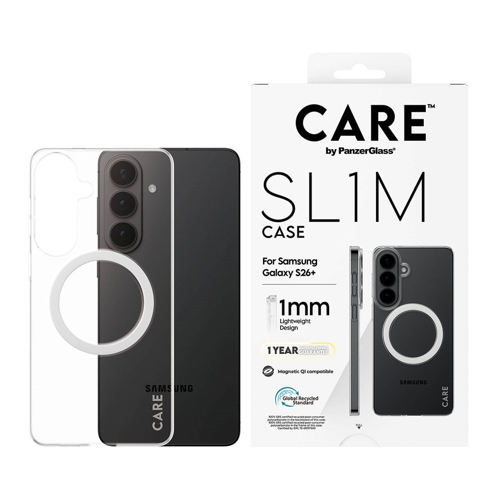 Samsung Galaxy S26+ (Plus) CARE by PanzerGlass SL1M Deksel - Gjennomsiktig