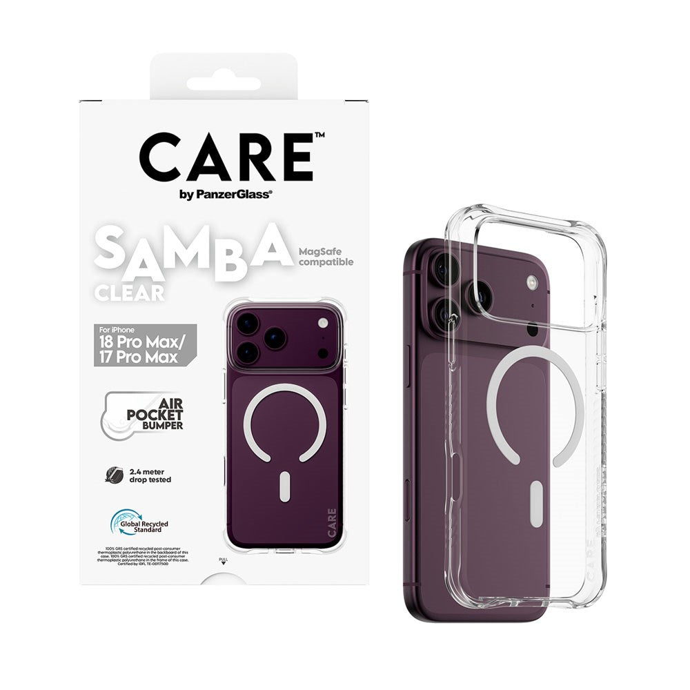 iPhone 18 Pro Max  / 17 Pro Max CARE by PanzerGlass Fashionable Samba Deksel - MagSafe Kompatibel - Gjennomsiktig