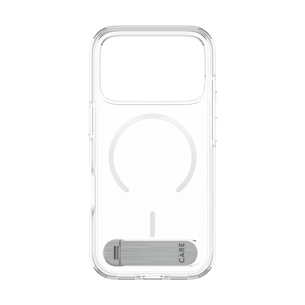 iPhone 18 Pro / 17 Pro CARE by PanzerGlass Feature Kickstand Deksel - MagSafe Kompatibel - Gjennomsiktig / Hvit