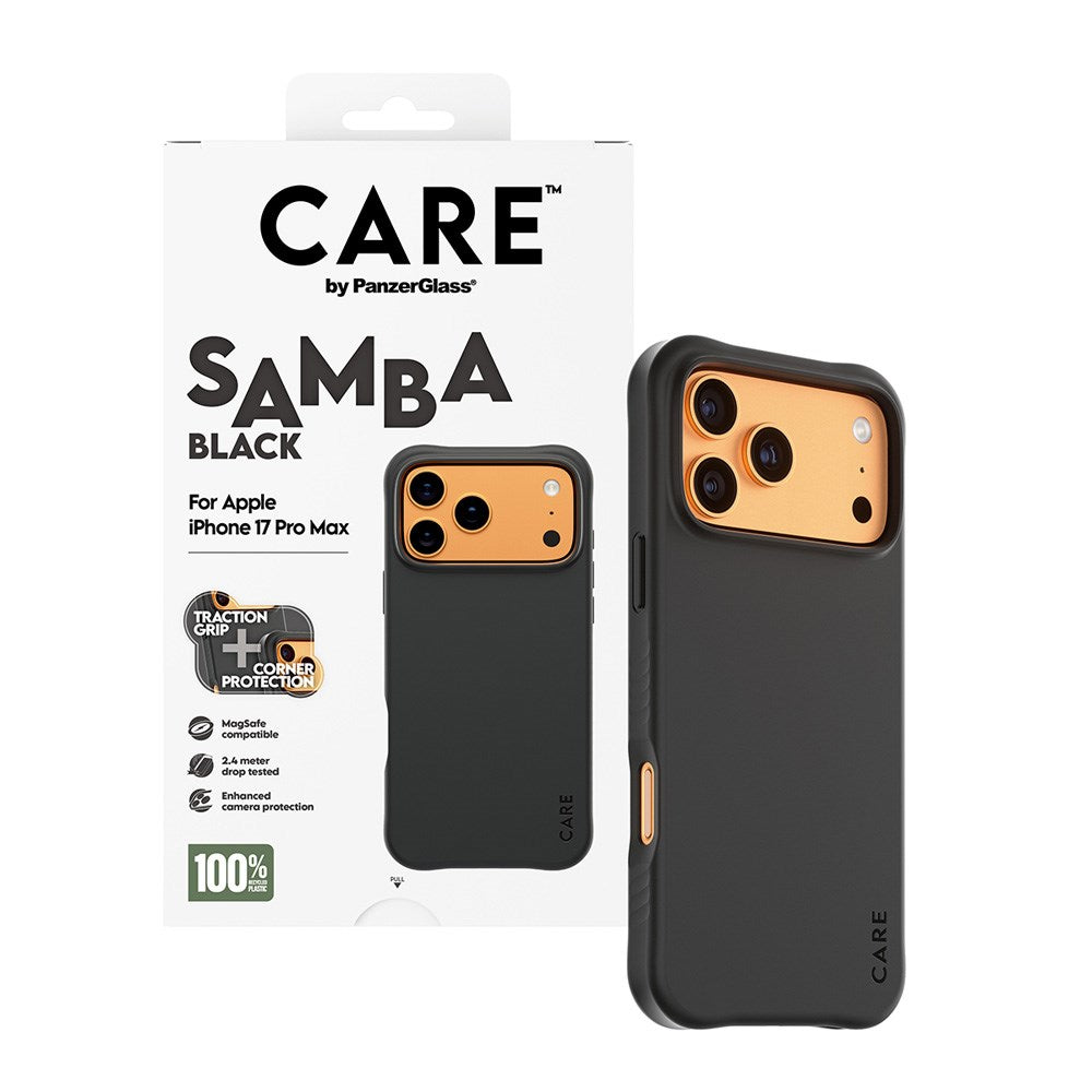 CARE by PanzerGlass iPhone 17 Pro Max Fashionable Samba Deksel - MagSafe Kompatibel - Black