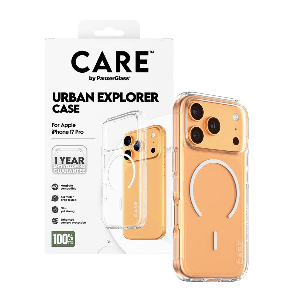 CARE by PanzerGlass iPhone 17 Pro FLAGSHIP Urban Explorer Deksel - MagSafe Kompatibel - Transparent