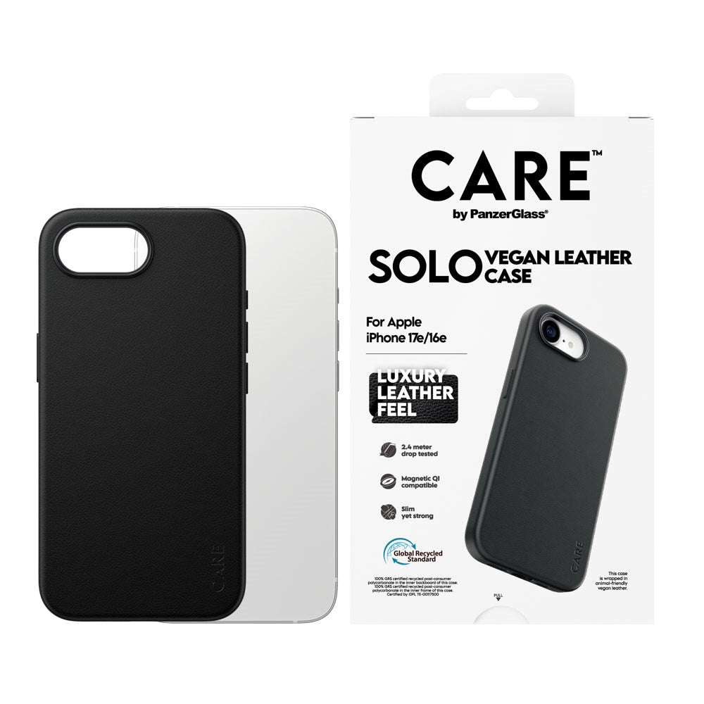 iPhone 17e / 16e CARE by PanzerGlass SOLO Deksel - Svart