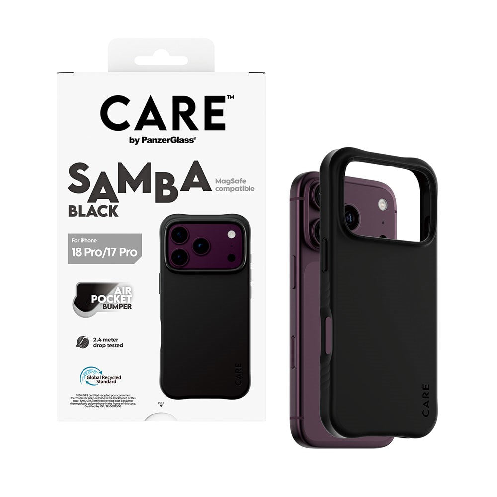 iPhone 18 Pro / 17 Pro CARE by PanzerGlass Fashionable Samba Deksel - MagSafe Kompatibel - Black