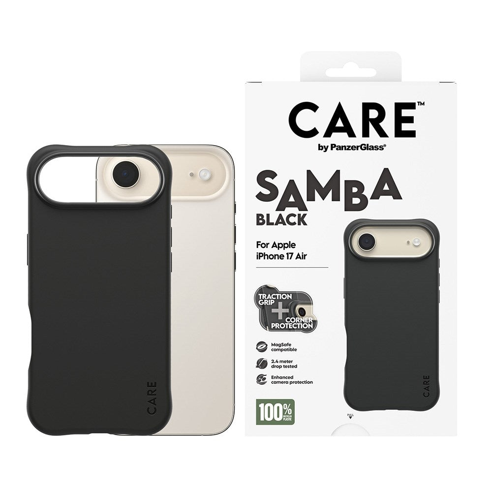 CARE by PanzerGlass iPhone Air Fashionable Samba Deksel - MagSafe Kompatibel - Black