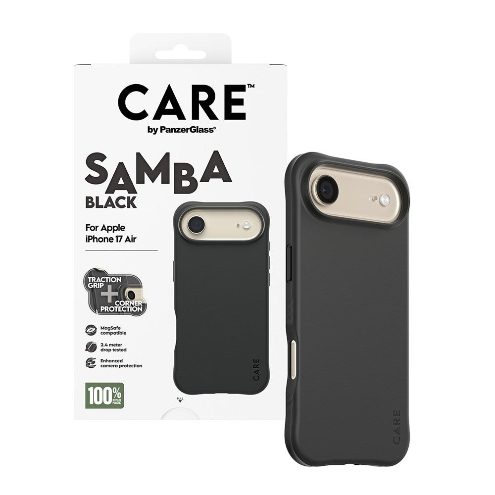 CARE by PanzerGlass iPhone Air Fashionable Samba Deksel - MagSafe Kompatibel - Black