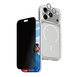 iPhone 18 Pro CARE by PanzerGlass 3-i-1 FLAGSHIP Bundle - Deksel / Privacy Skjermbeskyttelse (UWF) / Kamerabeskyttelse - Gjennomsiktig / Svart