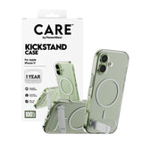 CARE by PanzerGlass iPhone 17 Feature Kickstand Deksel - MagSafe Kompatibel - Transparent / Silver