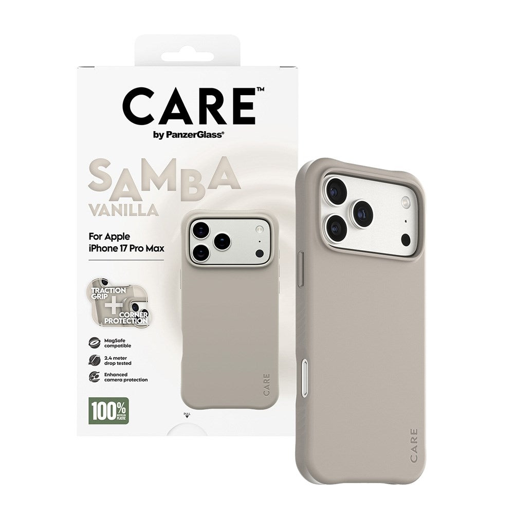 CARE by PanzerGlass iPhone 17 Pro Max Fashionable Samba Deksel - MagSafe Kompatibel - Vanilla