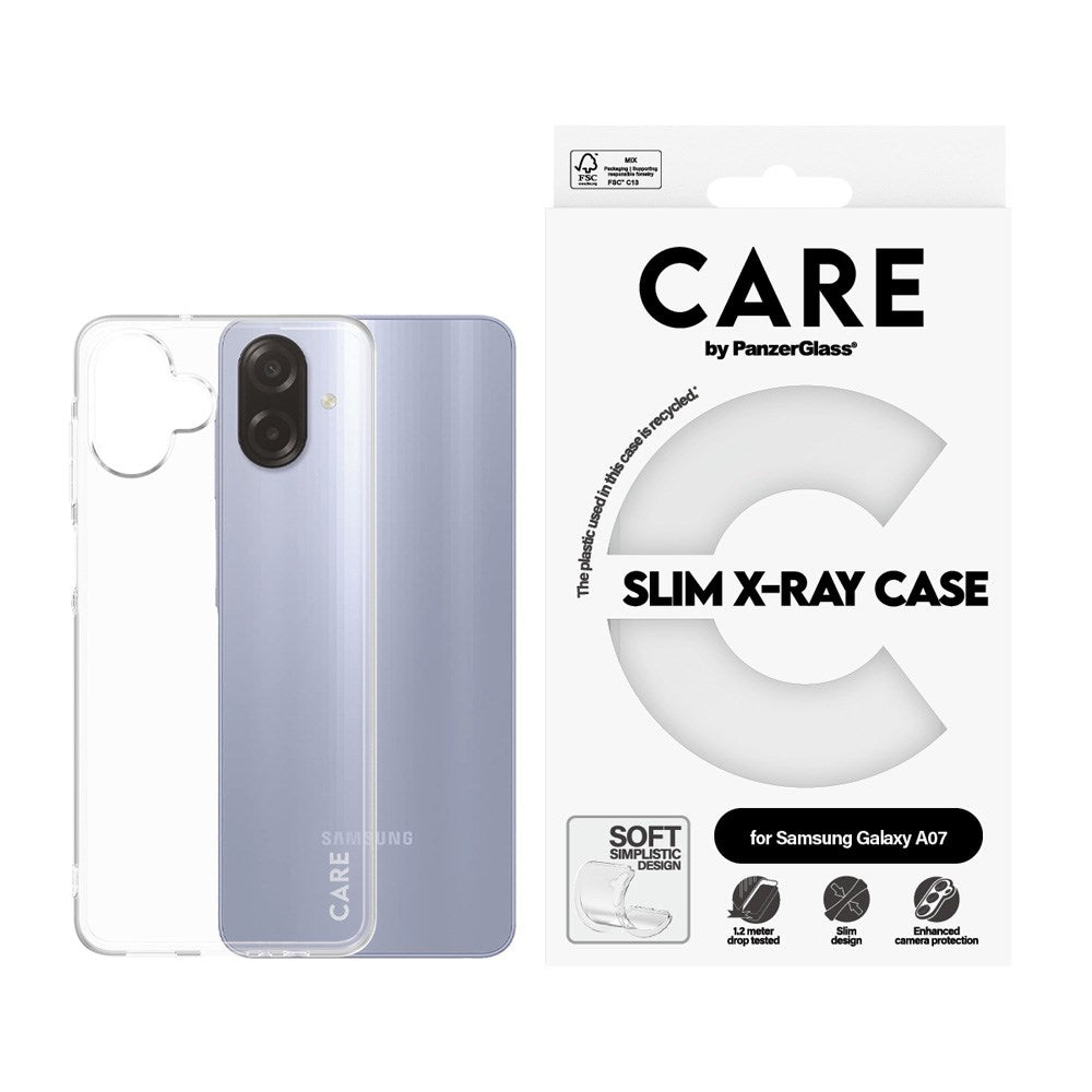 Samsung Galaxy A07 CARE by PanzerGlass FASHION X-Ray Soft Basic Deksel - Gjennomsiktig