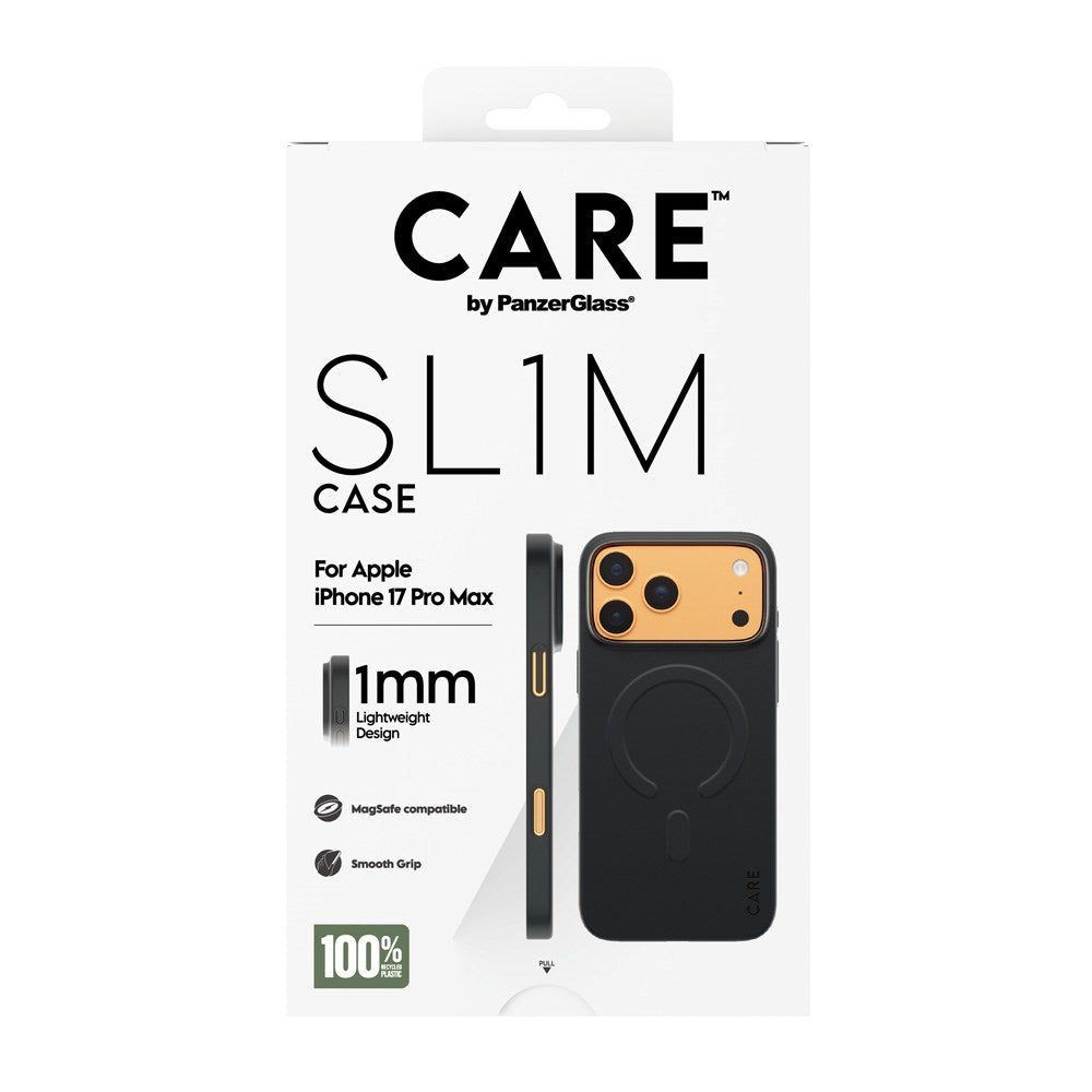 iPhone 17 Pro Max CARE by PanzerGlass SL1M Deksel - MagSafe Kompatibel - Svart